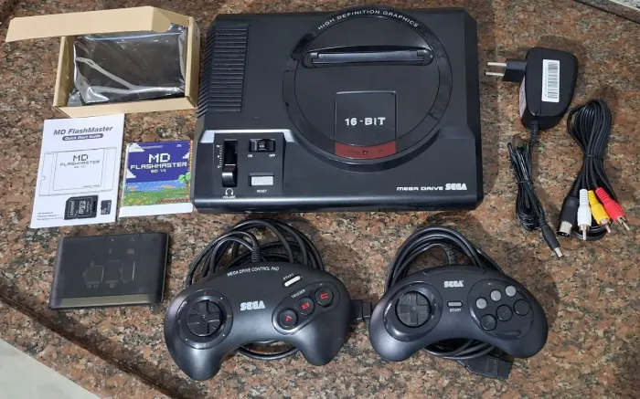 Mega Drive 1 Placa VA3 Sem TMSS Completo com Everdrive N0V0