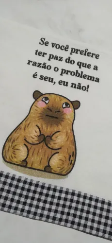 Pano de Prato tema "Capivara"