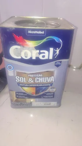 Tinta coral sol e chuva.nova cor cinza médio