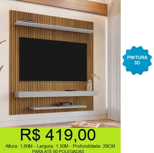 Painel com design moderno  - Parcelamos sem juros
