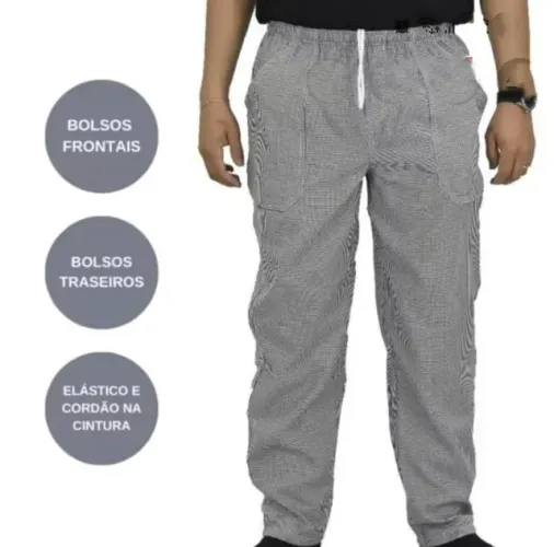 Calça Chef Pied Poule Tam M