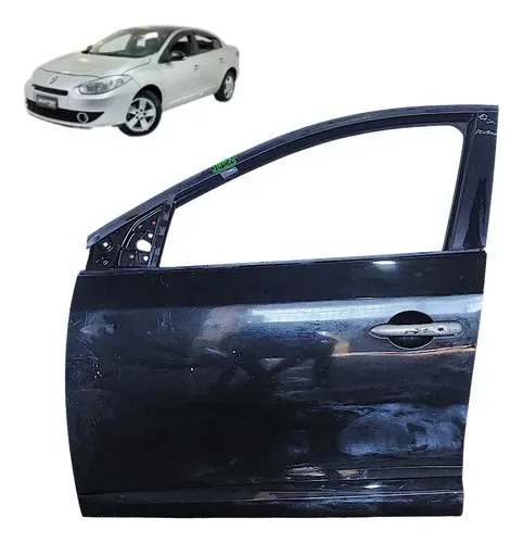 Porta Renault Fluence 2013-2018 Dianteira Esquerda Detalhe Dianteira Esquerda Preto