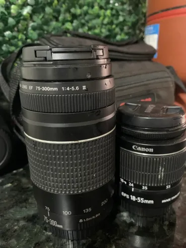 Câmera t7+2 lentes+acessorios