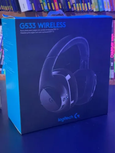 Headset wireless Logitech G533 na caixa