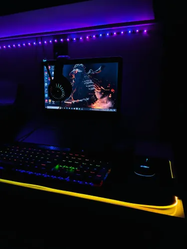 Kit de mouse e teclado gamer mecânico (Switch azul)