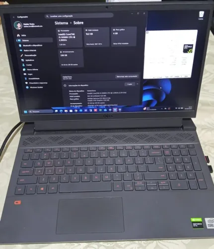 Notebook Dell G15, GTX 1650 4GB