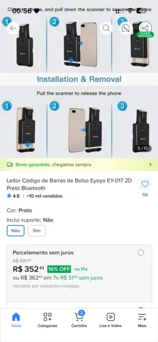 Leitor de código de barras