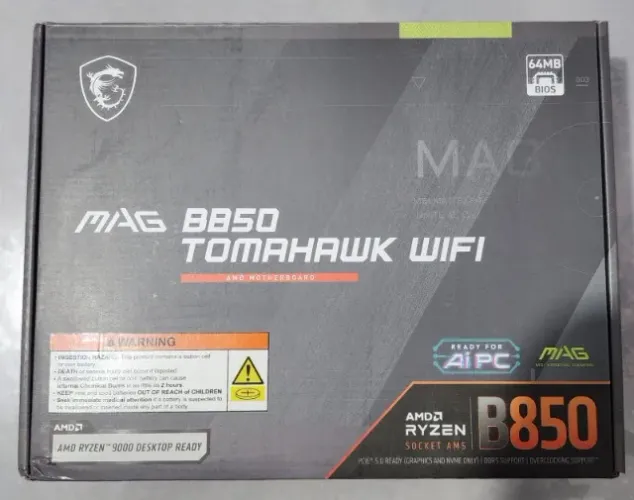 Placa Mae MSI MAG B850 Tomahawk Max WiFi, DDR5, Socket AMD AM5, ATX, Chipset AMD B850, MAG