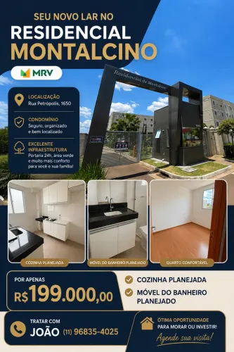 Apartamento MRV. Ótima oportunidade para investir ou morar. - R$199.000