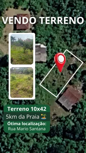 Terreno a venda 5km da praia de leste