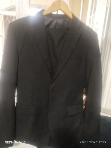 Terno preto slim da cia do terno tamanho 48