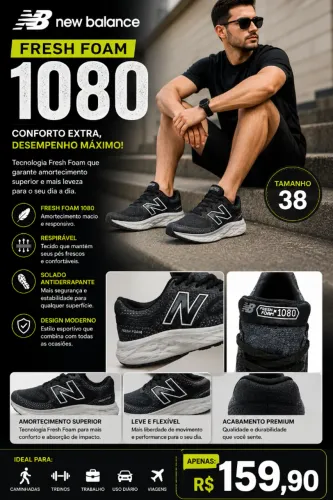 Tenis New Balance Fresh Foam 1080 tam 38