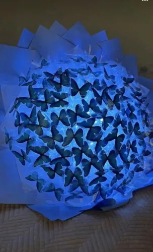 Buque de borboletas com led