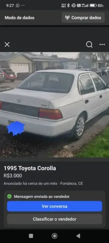 Sucata corolla 95