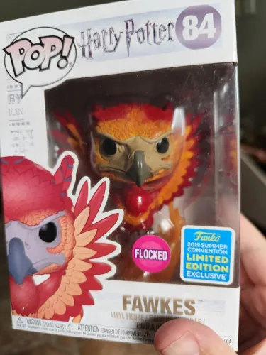 Funko Pop! Filme Harry Potter Fawkes 84 Exclusivo Flocked
