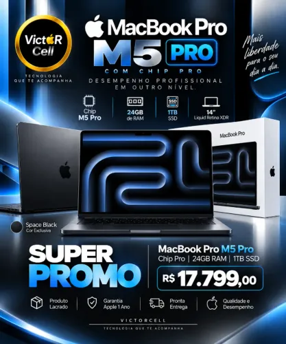 MacBook Pro M5 Chip Pro | Lacrado | Novo | 24GB RAM