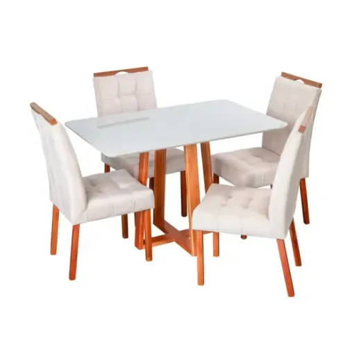 Mesa de jantar com 4 cadeiras