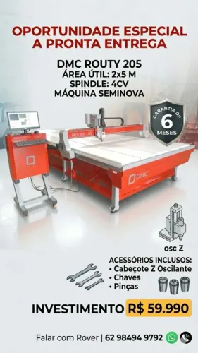 Maquina Router CNC, spindle 4CV