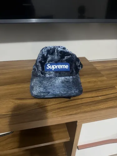 Boné supreme crushed velvet camp cap