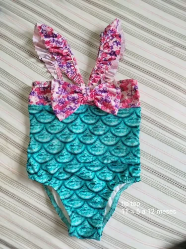Lote Moda Praia Bebê Menina 3 a 12 meses / 1 ano - Tip Top e mais (5 itens)