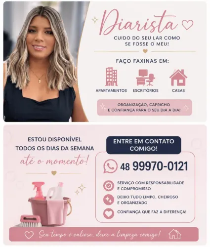 Diarista no sul da ilha