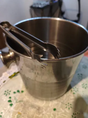 Balde de gelo inox com pegador de gelo inox