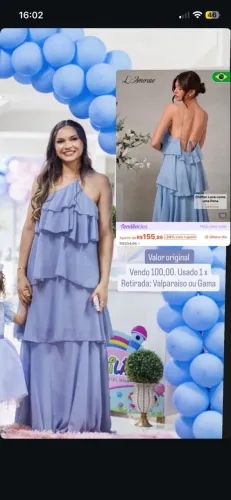 Vestido usado 1 X