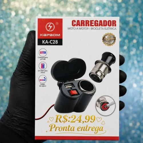 Suporte Carregador para moto