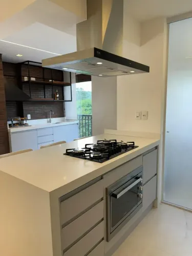 Apartamento mobiliado e equipado para aluguel com 120m², 3 suítes + escritório, 2 vagas