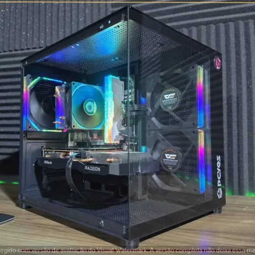 PC Gamer Ryzen 5 5500 RX 6600 8GB 16GB DDR4 3200 SSD 512GB A520M