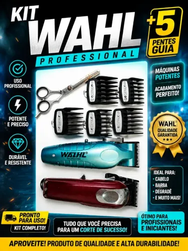 ? Kit Profissional - Wahl Magic Clip 5 Star + WMark + Acessórios Completo