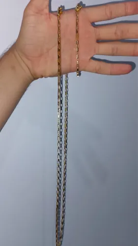 Corrente banhada a ouro 18k
