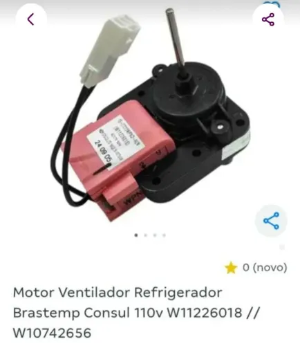 Motor para ventilador e geladeira marca consul 110v
