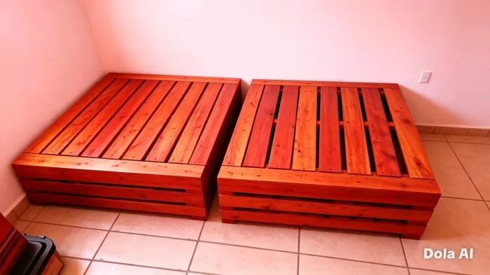 Cama base pallet com rodas