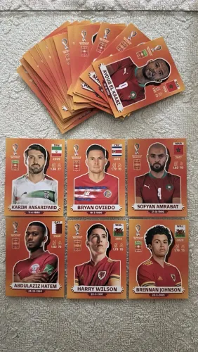 Figurinhas Copa 2022 Versão Sul americana- Laranja