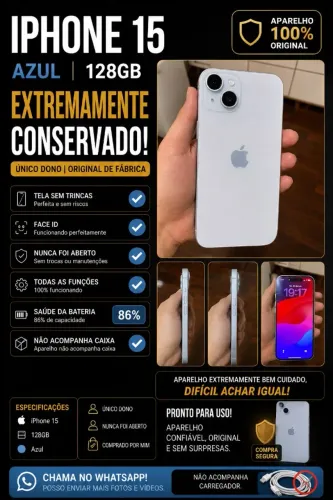 Iphone 15 - 128 GB - Azul