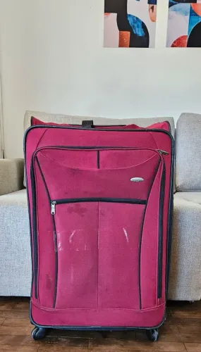 Malas samsonite grandes (1 vermelha, 1 preta)