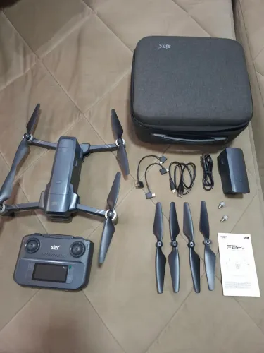Drone f22 s pro câmera 4k sensor de obstáculos,bag e 2 baterias