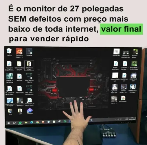 monitor 27 polegadas Full Hd ips HDMI tela anti reflexo menor preço da net, não abaixo