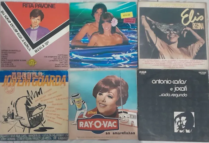 6 Discos Vinil Rita Pavone Rita Lee Roberto Carvalho Elis Regina Volta a Jovem Guarda