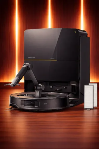 Aspirador Robô Inteligente Roborock Saros Z70 Preto 22000Pa com Base Autolimpeza | Navegaç