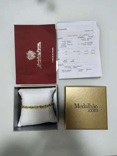 Pulseira Cartier de ouro maciço com certificado e nota fiscal 
