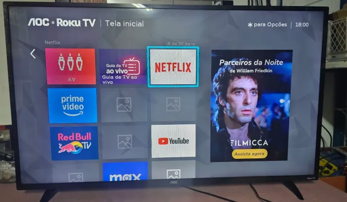 Tv smarth Aoc Roku tv 43 perfeita 