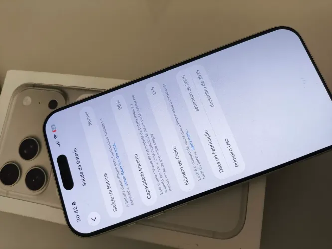 iPhone silver 17 pro Max garantia Novinho 256gb