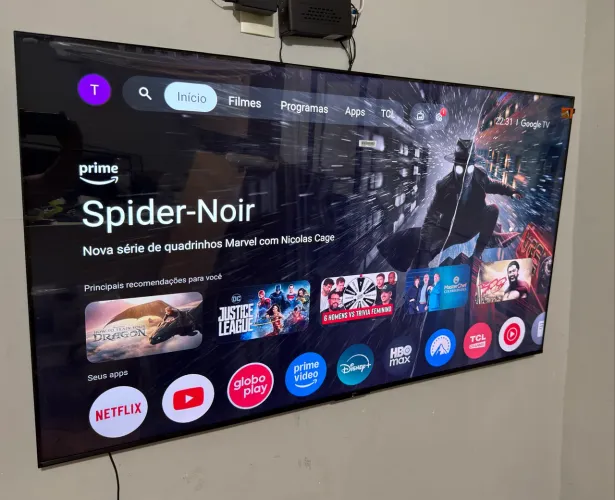 Tv 55 TCL 4K Google Tv com tela infinita 