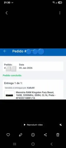 Memoria  RAM DDR4 Kingstom Fury Beast 16GB 3200 MHZ