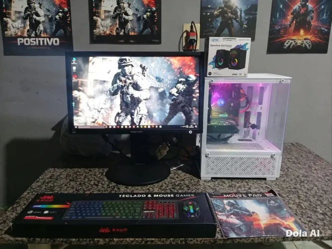 ? PC Gamer / Trabalho Completo em Gabinete Aquário - i3 (7ª Gen) + GTX 750