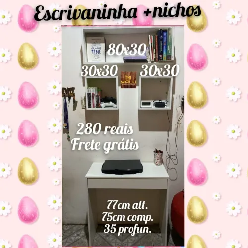Escrivaninha + nichos