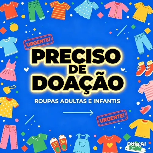 Doações de roupas é calçados