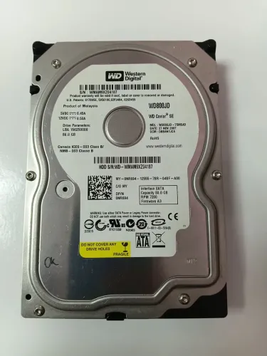 Hd 80gb western digital usado